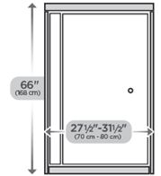 31” Top Track Pivoting Shower Door