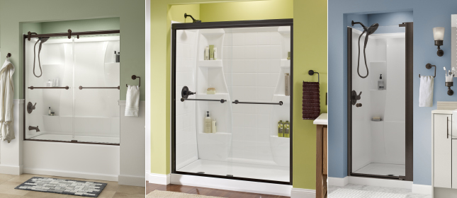 Bronze Shower Door Guide header