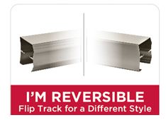 Reversible Top Track for Traditional Shower Door Style Tracks