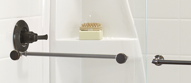 Glass Shower Door Hardware:  Handle, Wheels, Seal, & Rollers